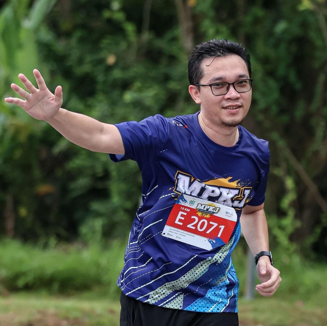 Faiz at the MPKJ 10KM run